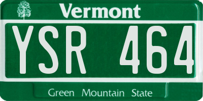 VT license plate YSR464