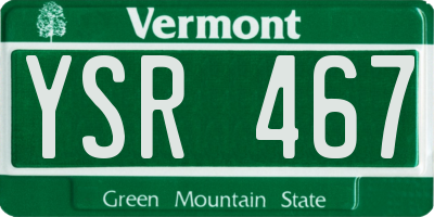 VT license plate YSR467