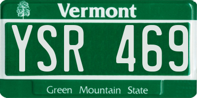 VT license plate YSR469
