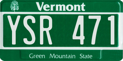 VT license plate YSR471
