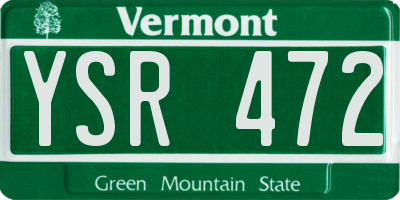 VT license plate YSR472