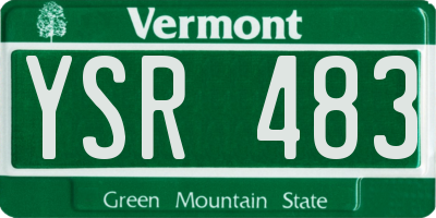 VT license plate YSR483