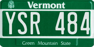 VT license plate YSR484