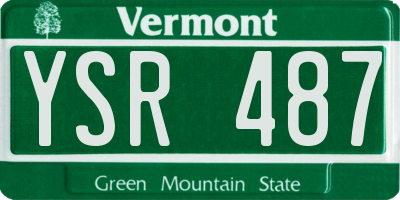 VT license plate YSR487