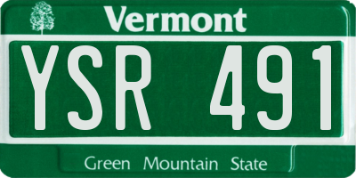 VT license plate YSR491