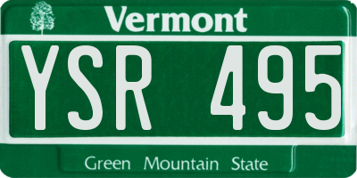 VT license plate YSR495