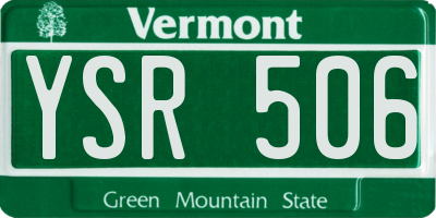 VT license plate YSR506