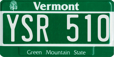 VT license plate YSR510
