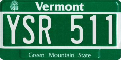VT license plate YSR511