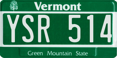 VT license plate YSR514