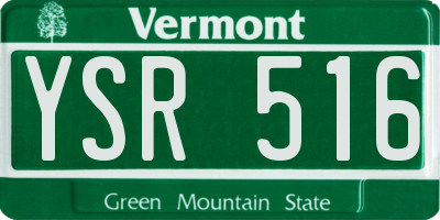VT license plate YSR516
