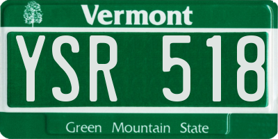VT license plate YSR518