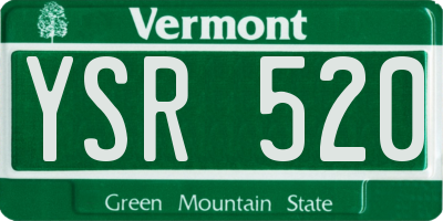VT license plate YSR520