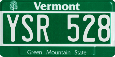 VT license plate YSR528