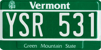 VT license plate YSR531