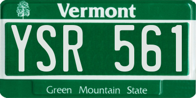 VT license plate YSR561