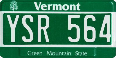 VT license plate YSR564