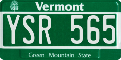 VT license plate YSR565