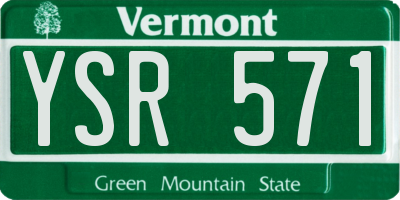 VT license plate YSR571