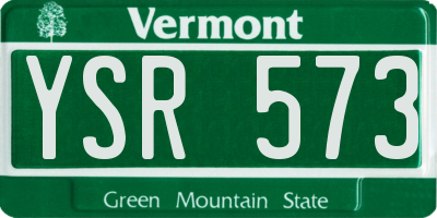 VT license plate YSR573
