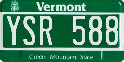 VT license plate YSR588