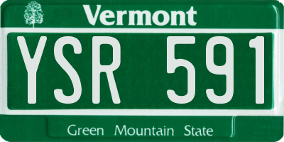 VT license plate YSR591