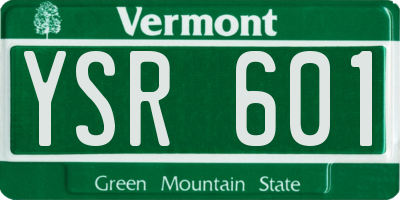VT license plate YSR601