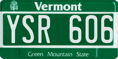 VT license plate YSR606