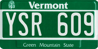 VT license plate YSR609