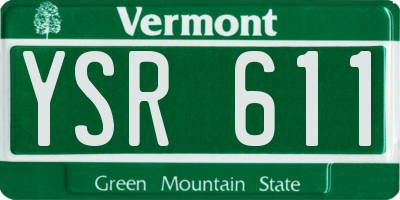 VT license plate YSR611