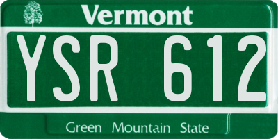 VT license plate YSR612