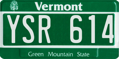 VT license plate YSR614