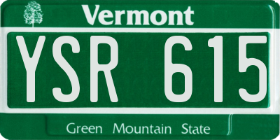 VT license plate YSR615