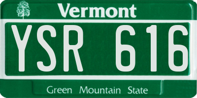 VT license plate YSR616