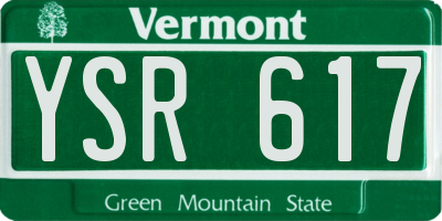 VT license plate YSR617