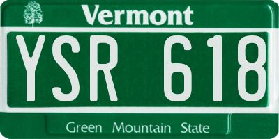 VT license plate YSR618