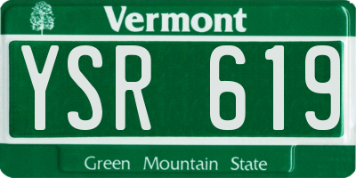 VT license plate YSR619