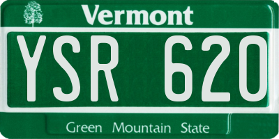 VT license plate YSR620