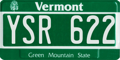 VT license plate YSR622