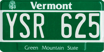 VT license plate YSR625