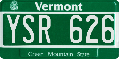 VT license plate YSR626