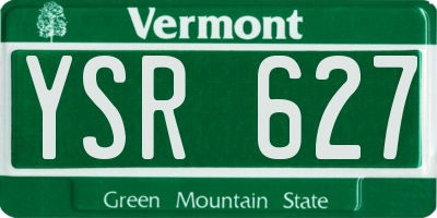 VT license plate YSR627