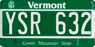 VT license plate YSR632