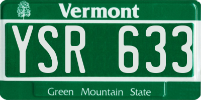 VT license plate YSR633