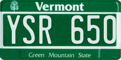 VT license plate YSR650
