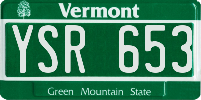 VT license plate YSR653