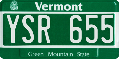 VT license plate YSR655