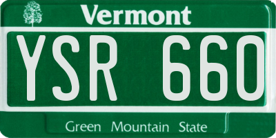 VT license plate YSR660
