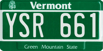 VT license plate YSR661