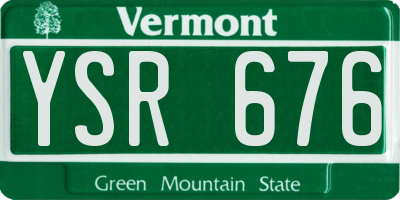 VT license plate YSR676